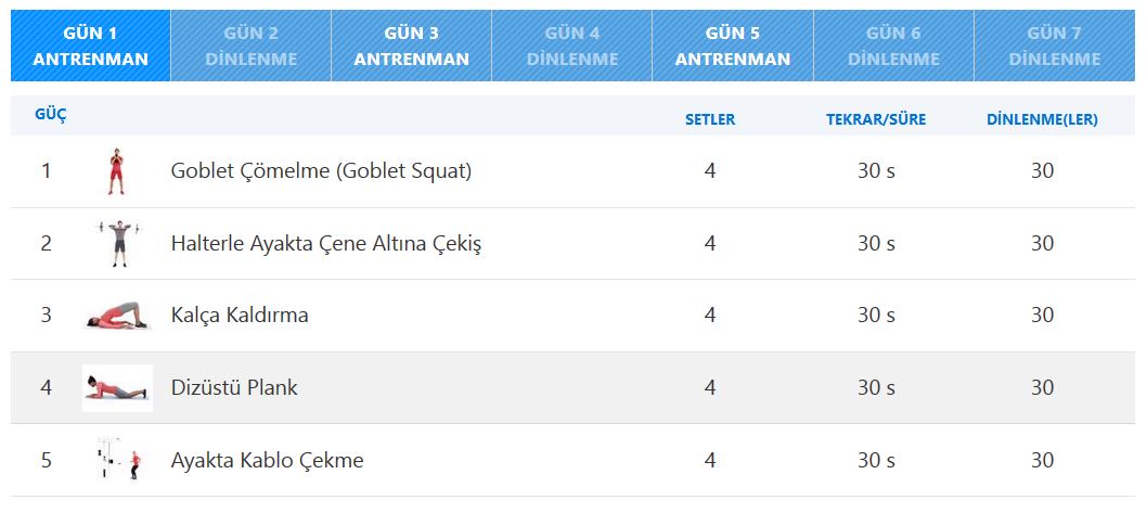 besin destek kuvvet antrenmanı